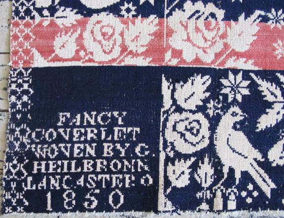 Antique American Coverlet By George Heilbronn 1850 Ohio